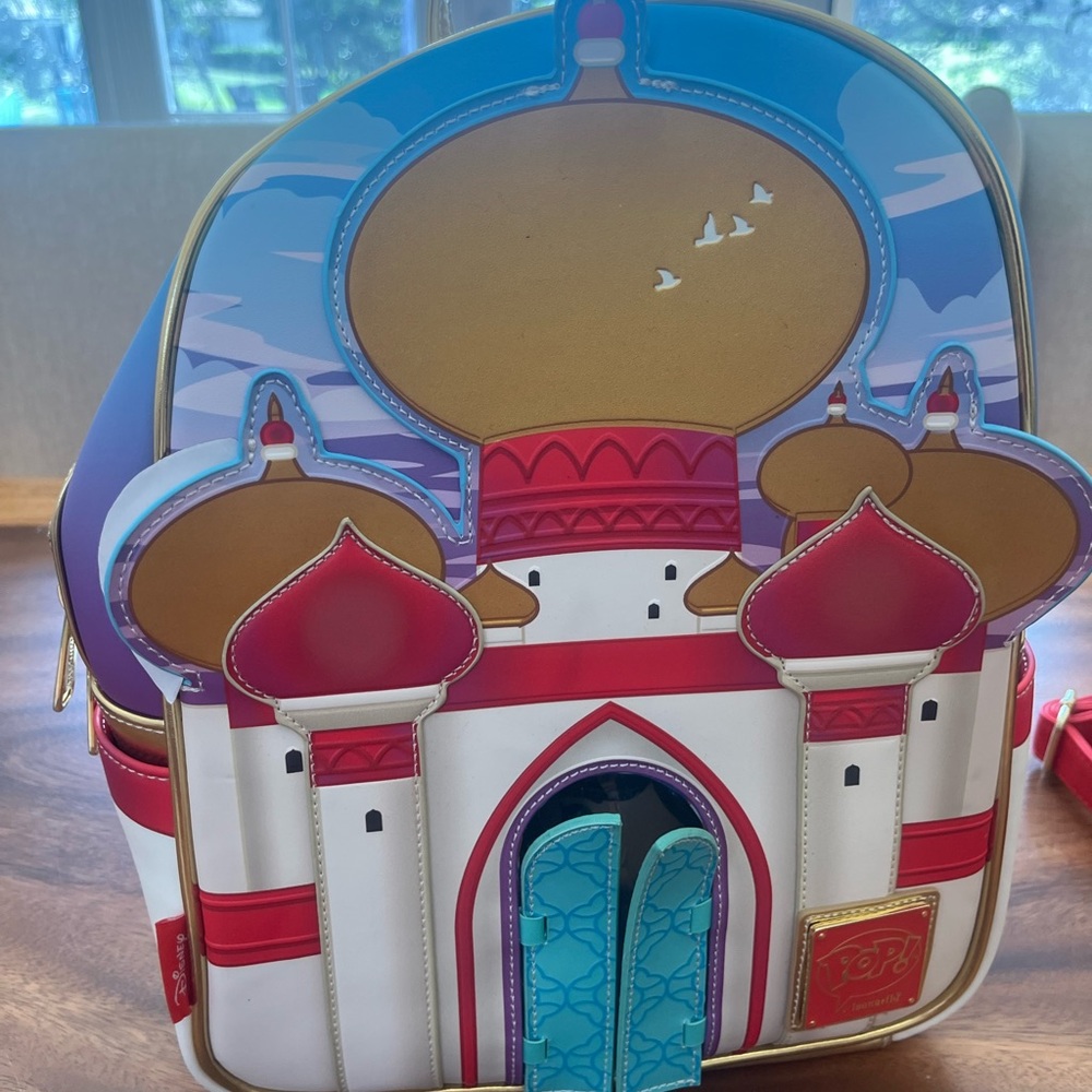 Loungefly Multicolor Backpack with Red and Gold Accents